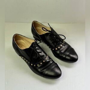 Tod's Women's Black Leather Lace Up Oxford Shoes Size 36 EUR